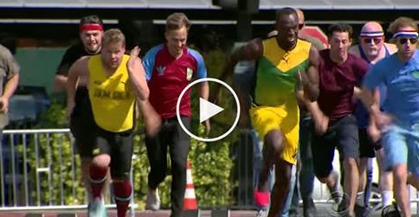 100m Race: Usain Bolt vs James Corden & Owen Wilson